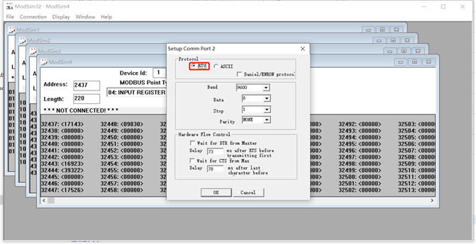 通过TCP调试Modbus RTU